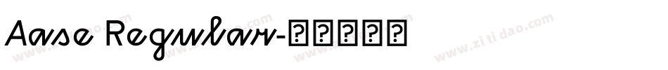 Aase Regular字体转换